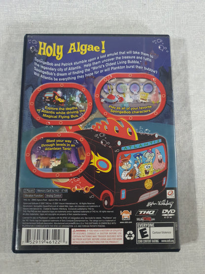 SpongeBob Atlantis SquarePantis PS2 PlayStation 2 2007 Tested Very Good Disc Collector THQ Original Cartoon Platformer Classic