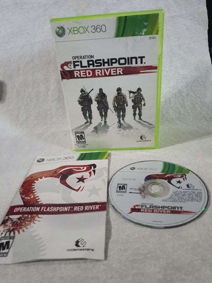 Operation Flashpoint Red River Xbox 360 Game Tested Very Good Shooter Codemasters 2011 Tactical Military Original