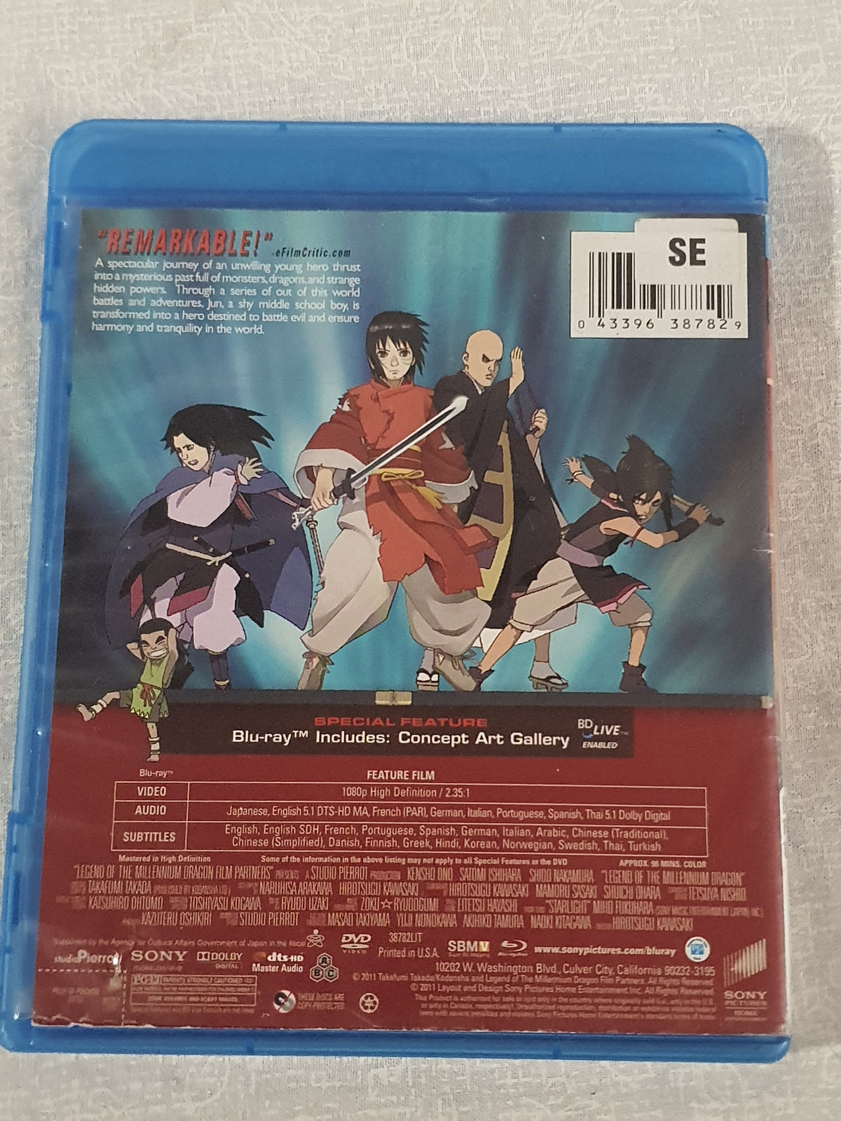 Legend of the Millennium Dragon Blu-ray 2011 Anime Movie Fantasy Adventure Toei