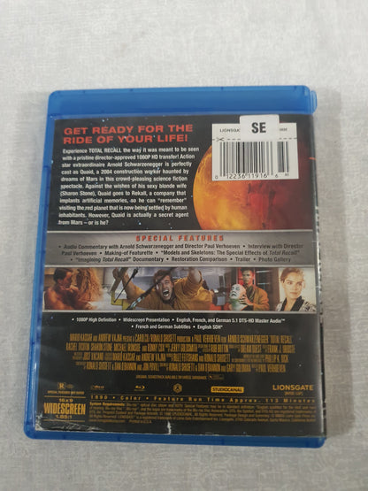 Total Recall Mind-Bending Edition Blu-ray Arnold Schwarzenegger Sci-Fi Action Thriller 1990 Paul Verhoeven Mars Classic Original