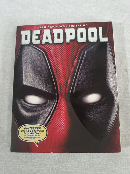 Deadpool Blu-ray DVD 2016 2 Disc Slipcover Ryan Reynolds Marvel Superhero Action Comedy Uncut Original Fox X-Men Antihero