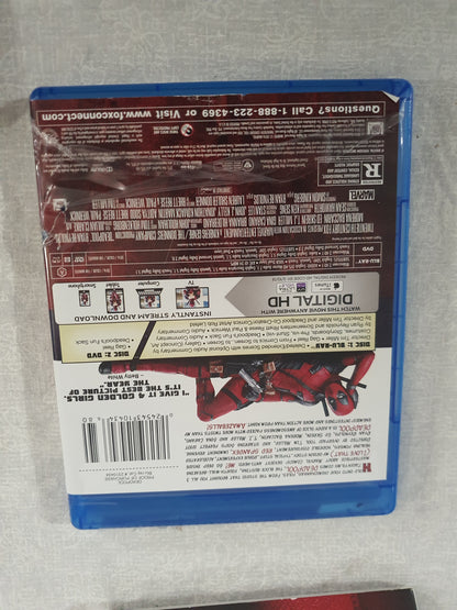 Deadpool Blu-ray DVD 2016 2 Disc Slipcover Ryan Reynolds Marvel Superhero Action Comedy Uncut Original Fox X-Men Antihero