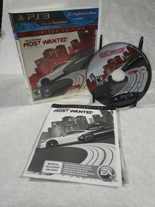 Need For Speed Most Wanted Limited Edition PS3 PlayStation 3 Racing Game Criterion EA 2012 Open World Cops Chase Multiplayer