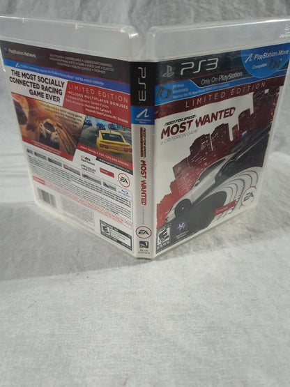 Need For Speed Most Wanted Limited Edition PS3 PlayStation 3 Racing Game Criterion EA 2012 Open World Cops Chase Multiplayer