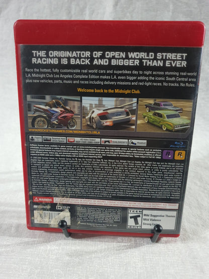 Midnight Club Los Angeles PS3 PlayStation 3 Racing Game Rockstar Open World Street Complete Edition Classics