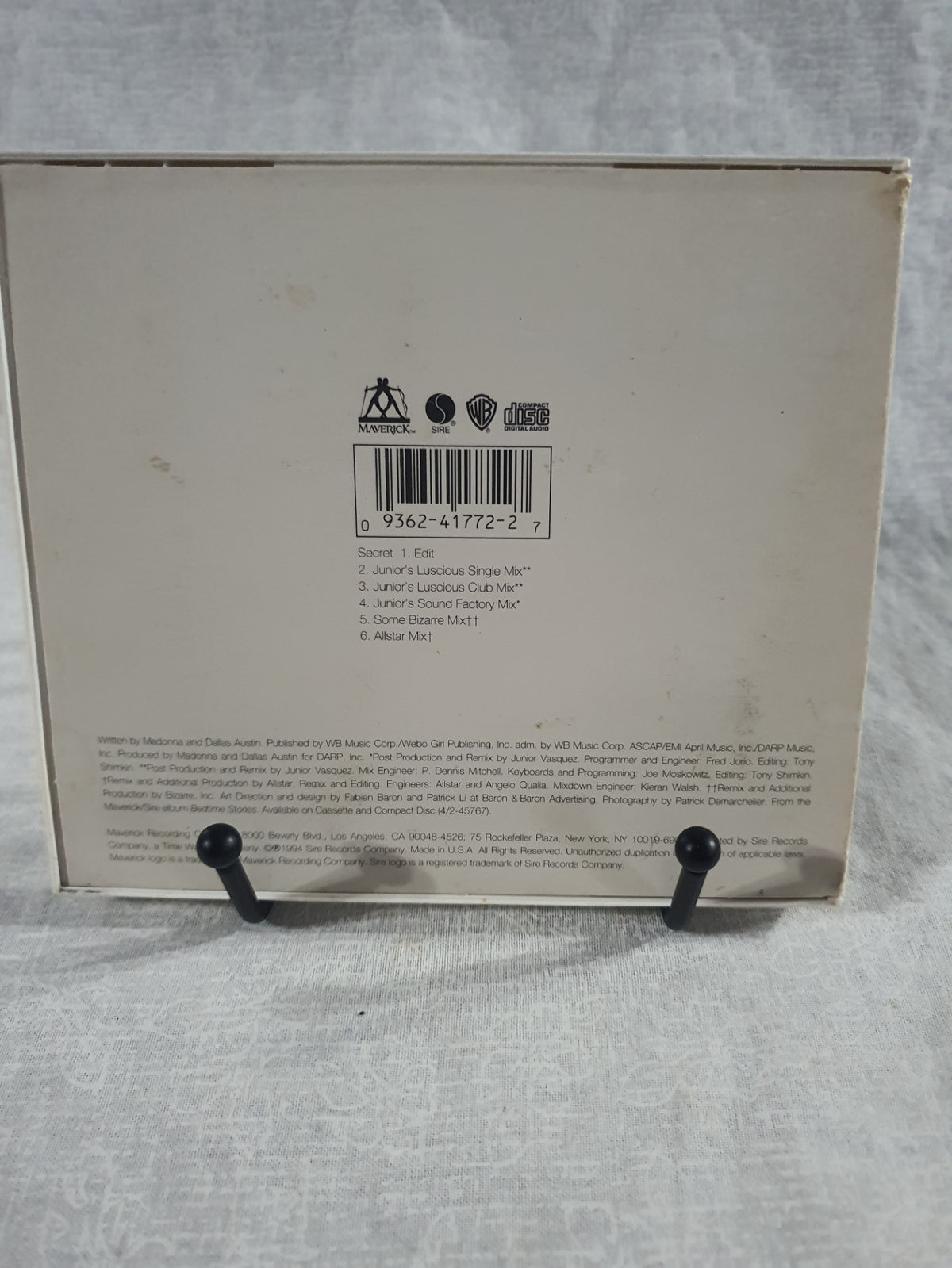 Madonna Secret Maxi Single CD 1994 Bedtime Stories Maverick Pop Dance Remix Collector Edition
