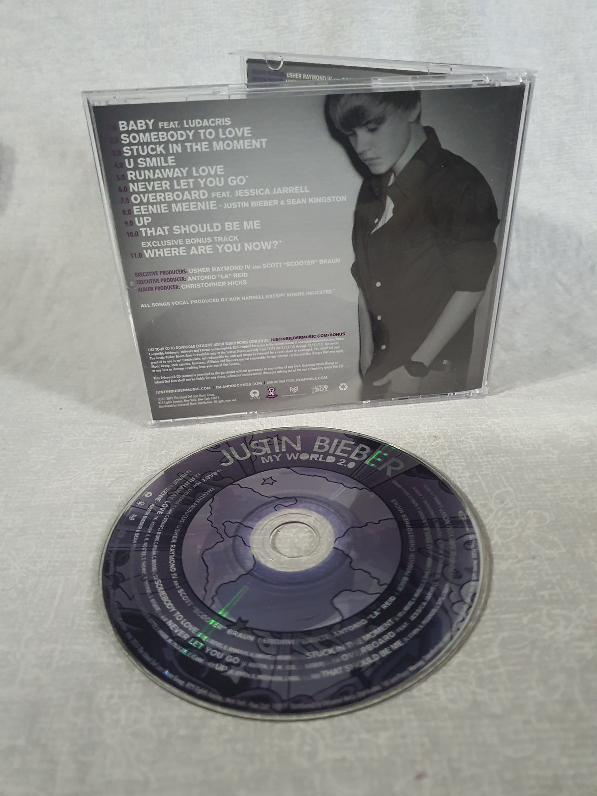 Justin Bieber My World 2.0 CD 2010 Album Baby Somebody To Love Island Def Jam Teen Pop Collector Edition