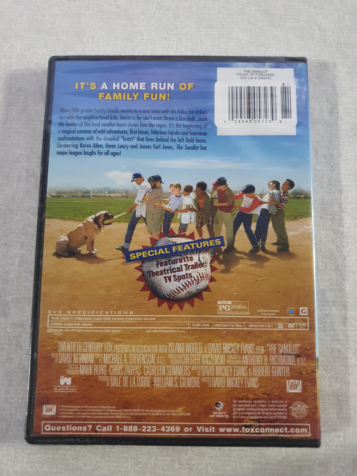 The Sandlot DVD Promo Copy Baseball Family Movie Classic 90s Film Sports Adventure Kids