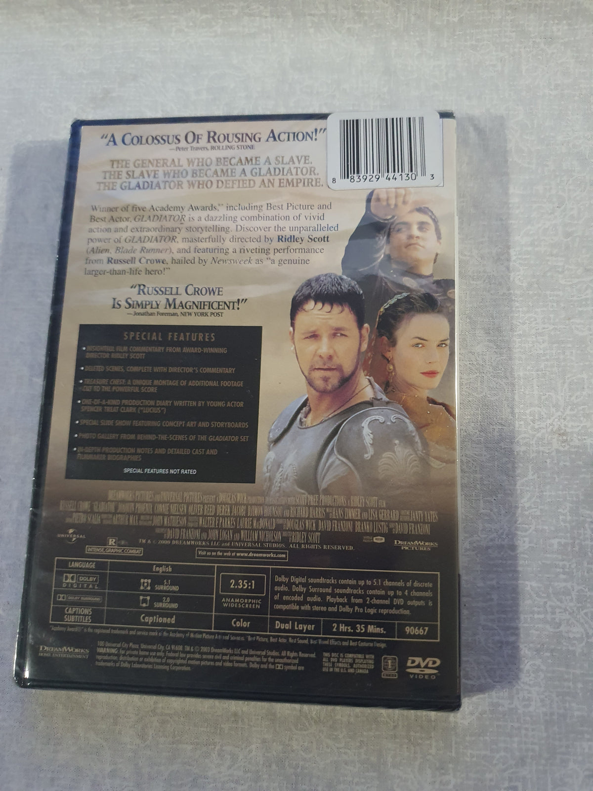 Gladiator Promo DVD Action Movie Russell Crowe Epic Film Collector Historical Drama Promo Copy