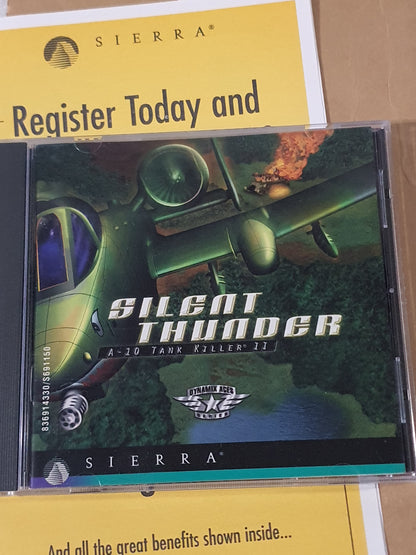 Silent Thunder A-10 Big Box PC Game Flight Sim Combat Collector Edition Vintage Retro