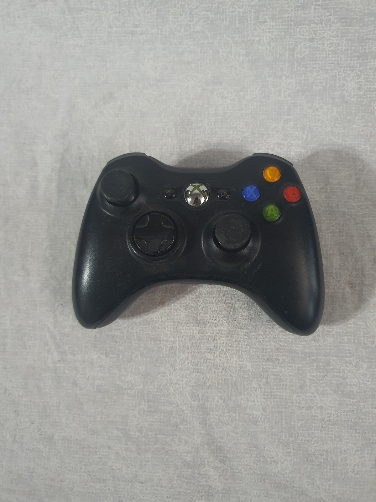 Xbox 360 Black Wireless Controller OEM Official Microsoft Gamepad ABXY Buttons Tested Working No Battery Pack