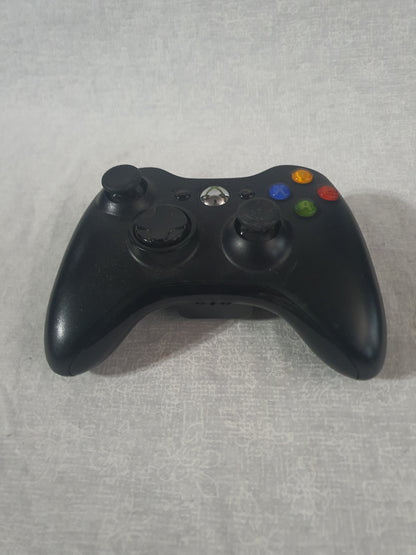 Xbox 360 Black Wireless Controller OEM Official Microsoft Gamepad ABXY Buttons Tested Working No Battery Pack