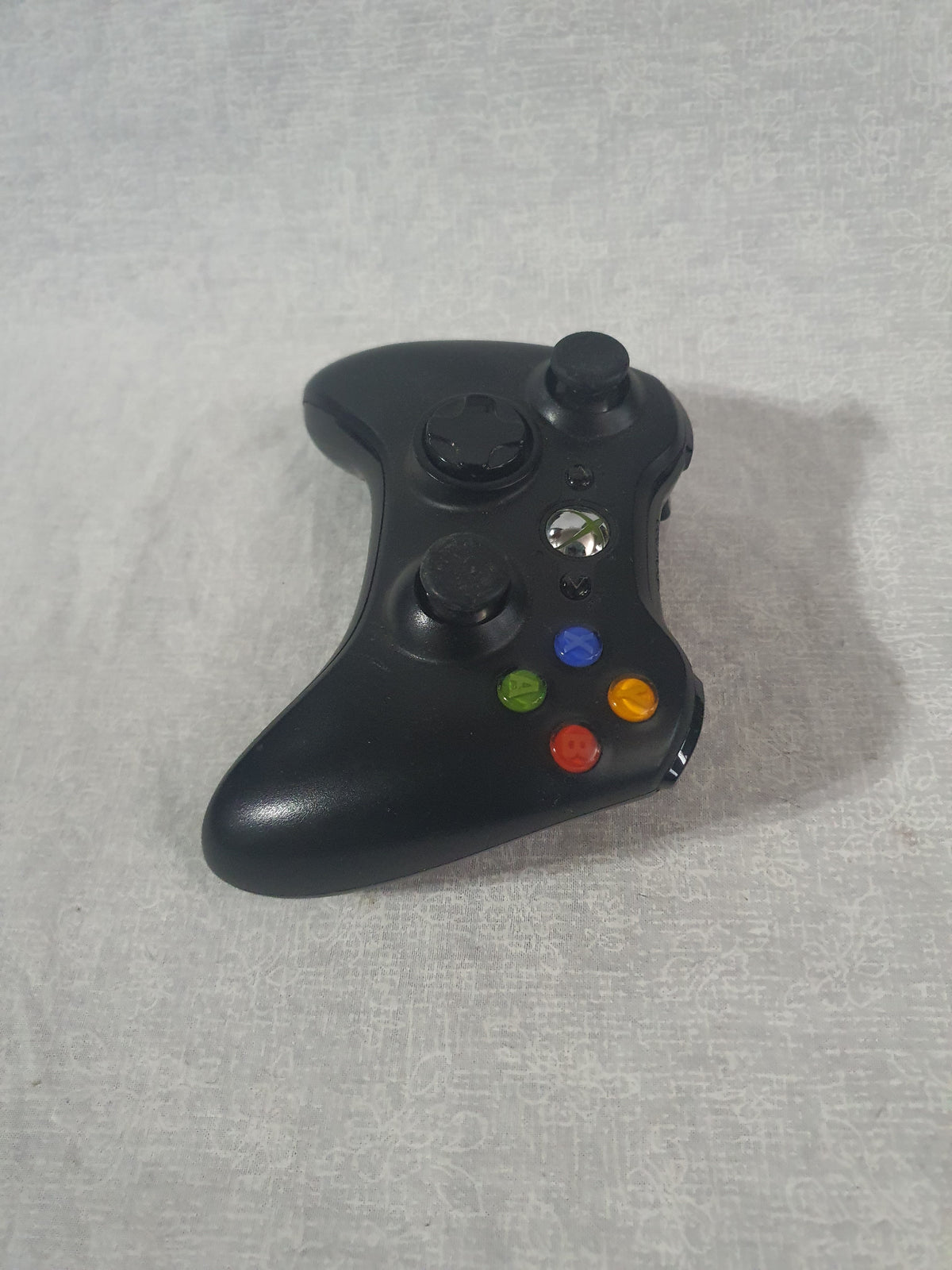 Xbox 360 Black Wireless Controller OEM Official Microsoft Gamepad ABXY Buttons Tested Working No Battery Pack
