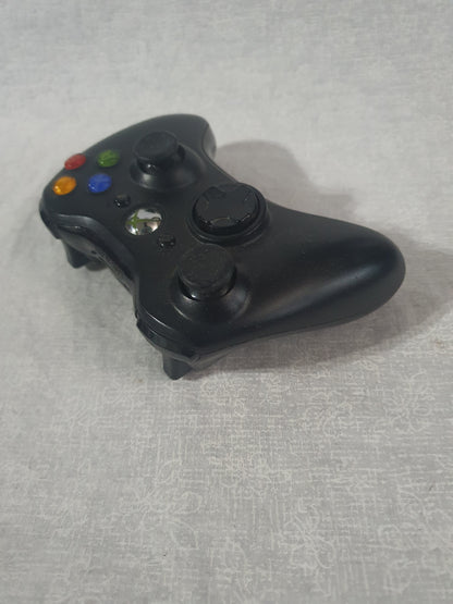 Xbox 360 Black Wireless Controller OEM Official Microsoft Gamepad ABXY Buttons Tested Working No Battery Pack