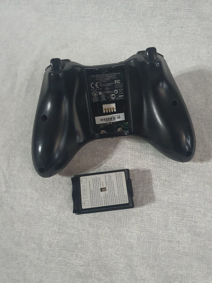 Xbox 360 Black Wireless Controller OEM Official Microsoft Gamepad ABXY Buttons Tested Working No Battery Pack
