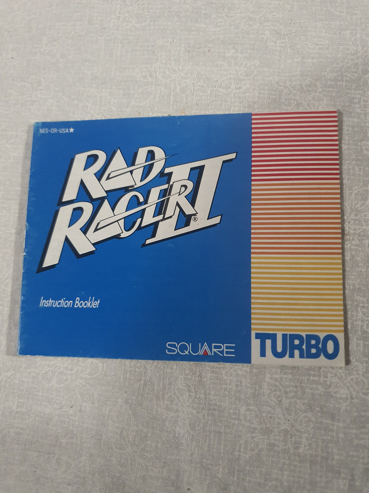 Rad Racer II NES Instruction Booklet Square Turbo Original Manual NES-OR-USA Nintendo Booklet Only