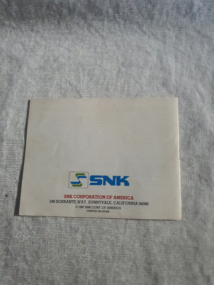 Ikari Warriors NES Instruction Manual SNK Original NES-IW-USA Booklet Only Vintage Nintendo Manual