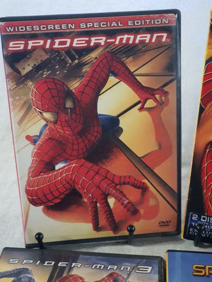 Spider-Man DVD Lot 4 Films Spider-Man 1 Widescreen Special Edition 2 2 Discs 3 Homecoming Marvel Superhero Movies