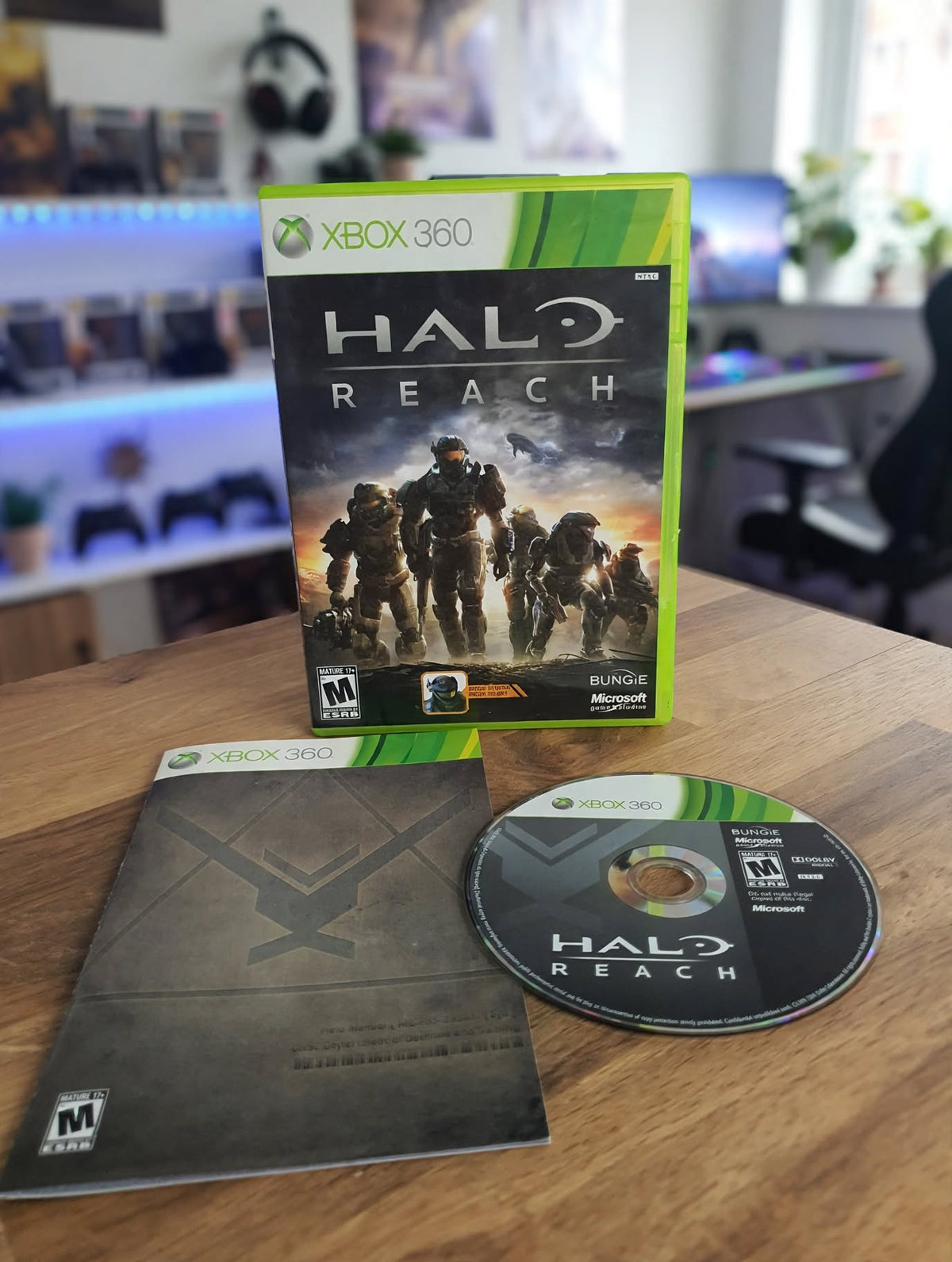 Halo Reach Xbox 360 Complete Case Disc Manual Bungie Microsoft Game Studios Mature Shooter NTSC