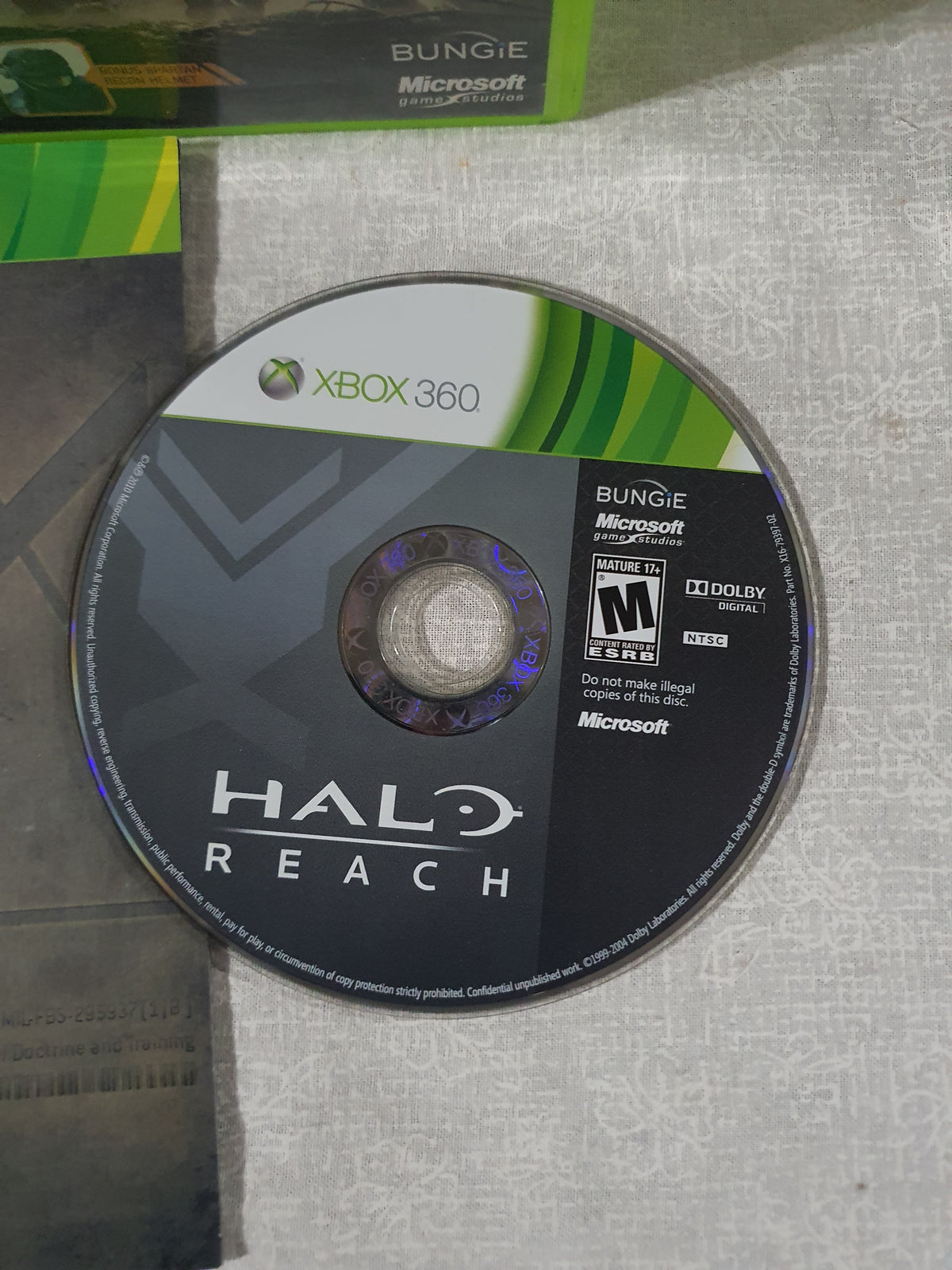 Halo Reach Xbox 360 Complete Case Disc Manual Bungie Microsoft Game Studios Mature Shooter NTSC