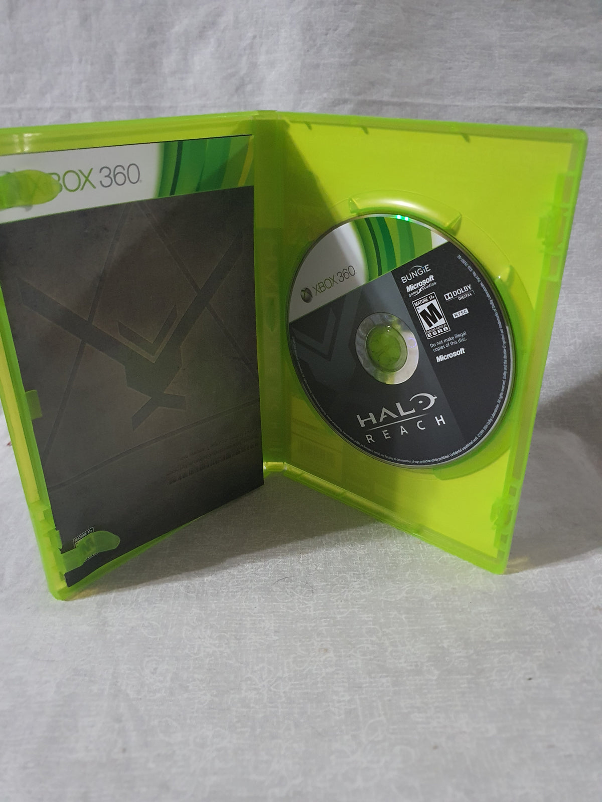 Halo Reach Xbox 360 Complete Case Disc Manual Bungie Microsoft Game Studios Mature Shooter NTSC