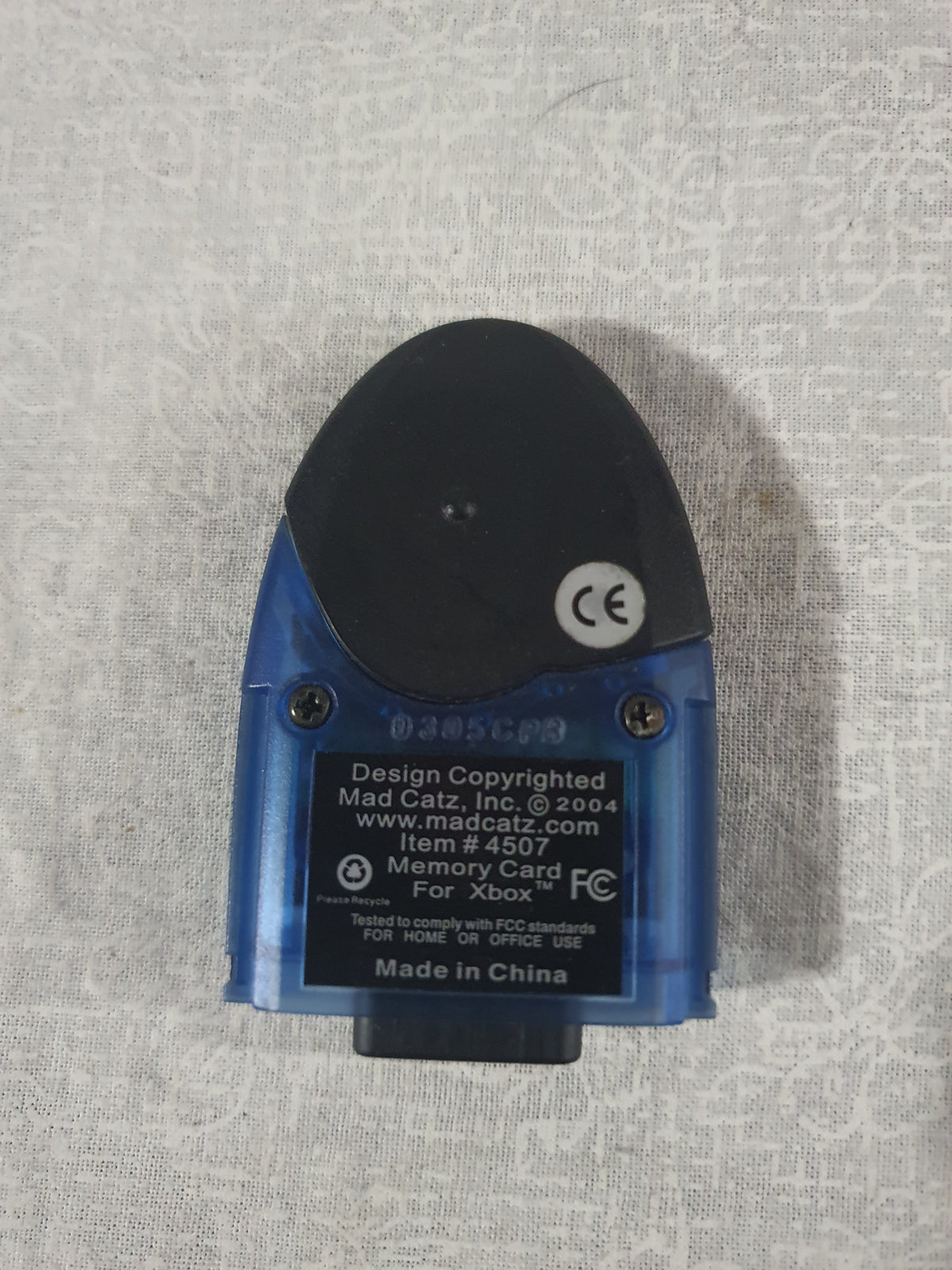 Mad Catz Memory Card For Xbox Original Item 4507 Blue Clear 2004 Save Game Storage Controller Slot