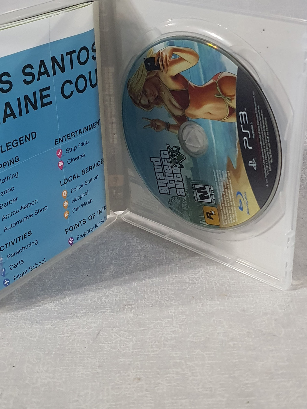 Rockstar Games Grand Theft Auto V PS3 Complete w/ Manual & Map NTSC-U/C M