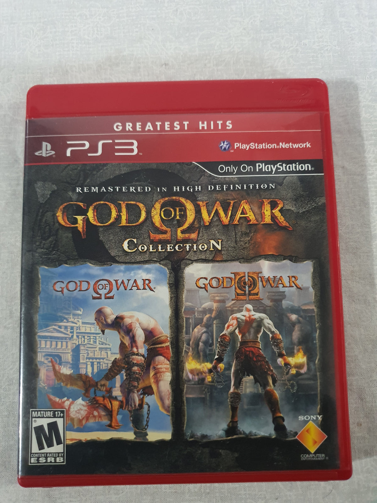 God of War Collection PS3 Greatest Hits Two Games God of War 1 and 2 Remastered Case Disc Manual Sony Santa Monica