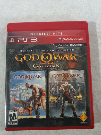 God of War Collection PS3 Greatest Hits Two Games God of War 1 and 2 Remastered Case Disc Manual Sony Santa Monica