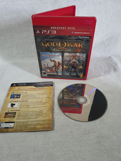 God of War Collection PS3 Greatest Hits Two Games God of War 1 and 2 Remastered Case Disc Manual Sony Santa Monica