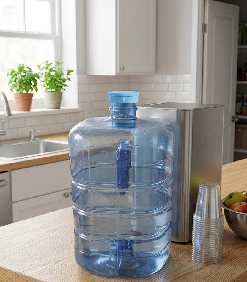 55mm Food Safe Screw Cap Lid for 5 Gallon & 3 Gallon Water Jugs - Replacement Cap for Stackable Storage Containers, Food Grade BPA Free