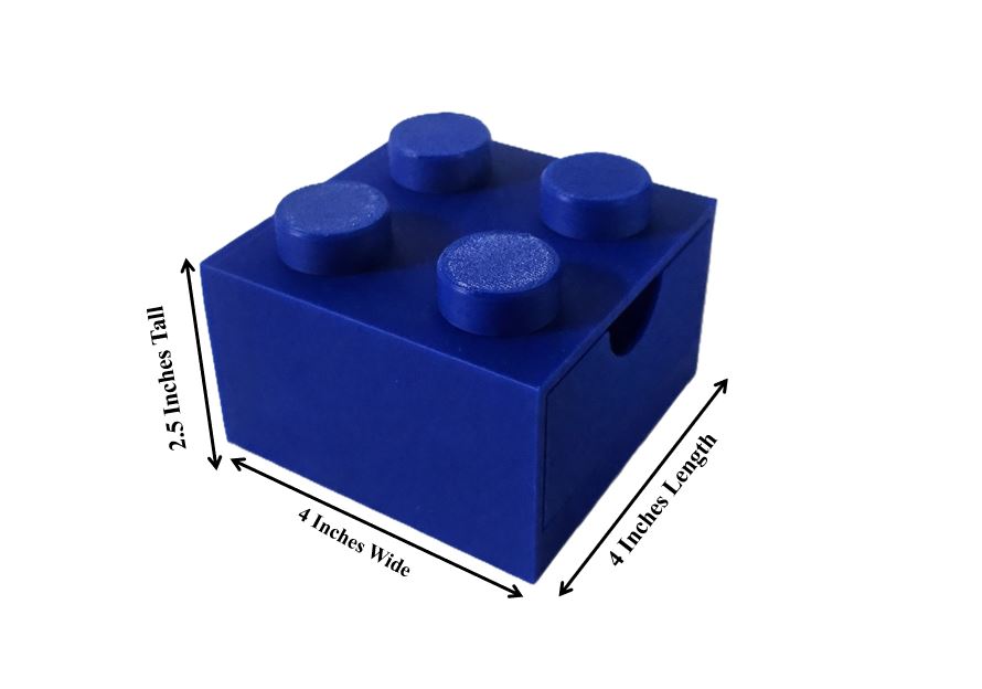 Drawer Organizer, Desktop Storage Box, Office Caddy for Pens, Notes and Home Use - Multi-Compartment Bin for Desk, Vanity and Drawer Storage Blue