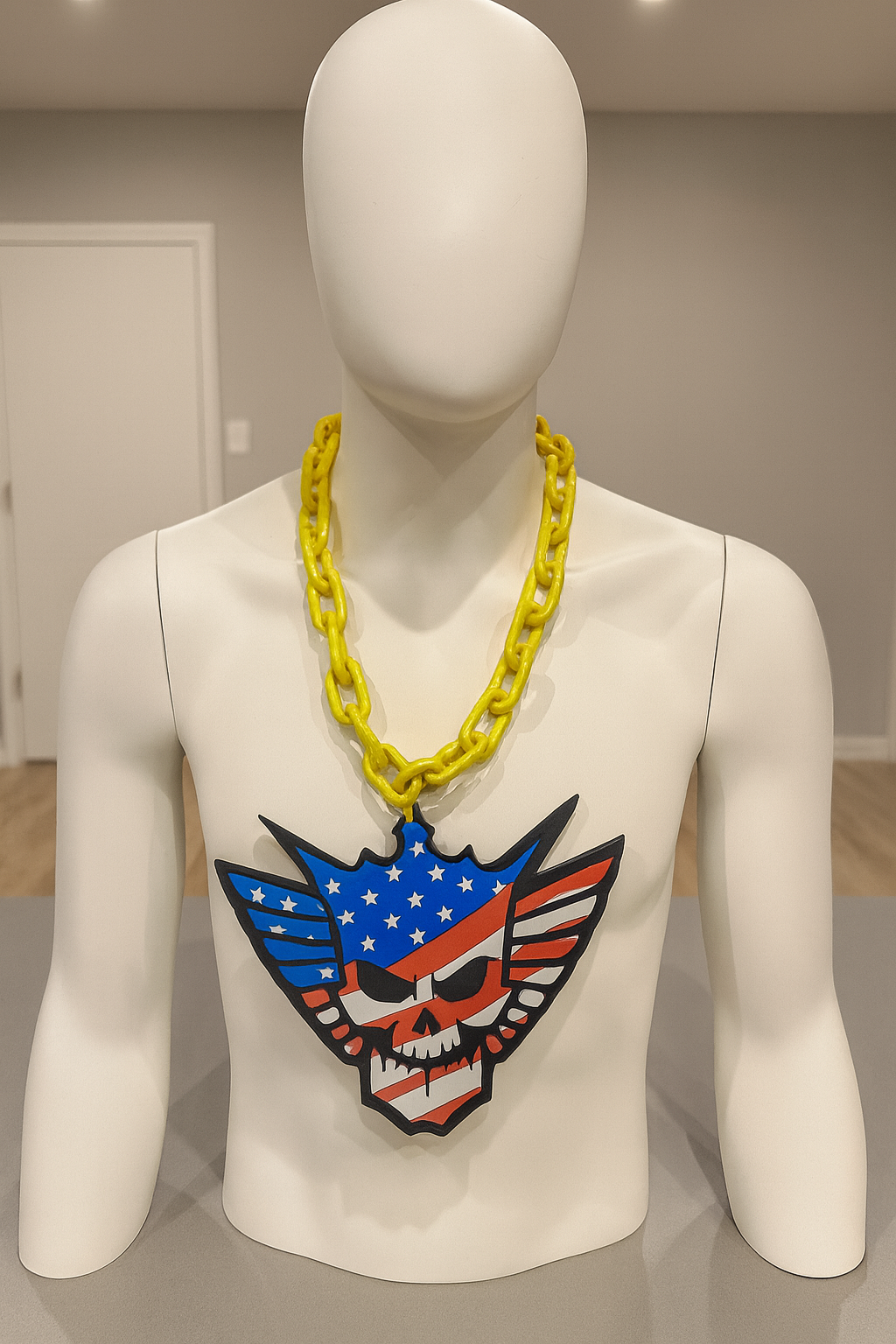 Cody Rhodes American Nightmare WWE Wrestling Necklace Gold Color Chain 32"