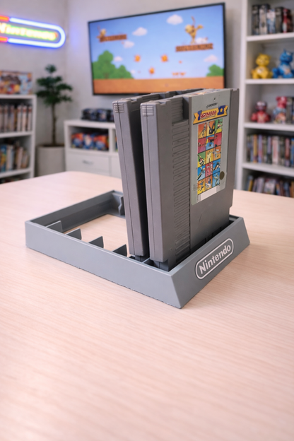 NES Nintendo Entertainment System Game New Stand Cartridge Holder Display Rack Color Letter and Logo