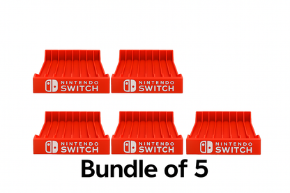 Neon Red Nintendo Switch Game Case Holder Organizer Display Wholesale Lot of 5 Gameroom Storage Gamer Streamer B2B