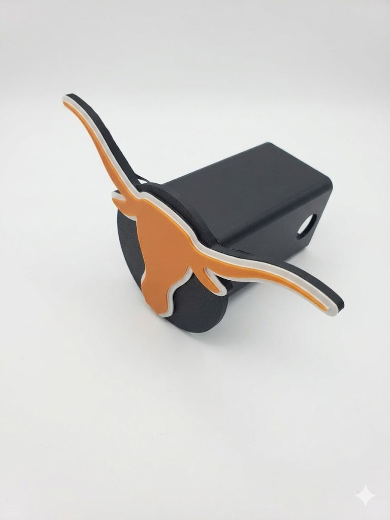 Orange UT University of Texas Longhorns Cover Plug Cap Tow Hitch 2" Receiver Ford Chevy Dodge Jeep Ram Nissan Honda College Sports