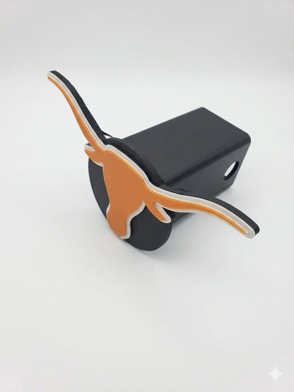 Orange UT University of Texas Longhorns Cover Plug Cap Tow Hitch 2" Receiver Ford Chevy Dodge Jeep Ram Nissan Honda College Sports