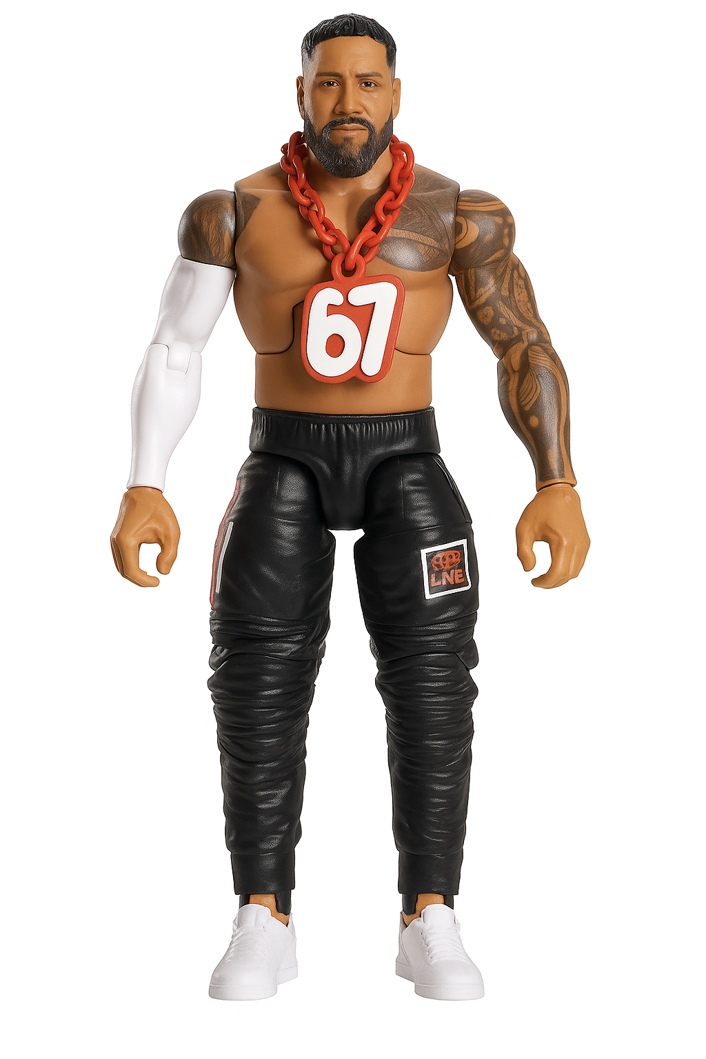 67 Hype Bing Necklace Compatible With WWE Wrestling Figure Accessory WWF AEW Red