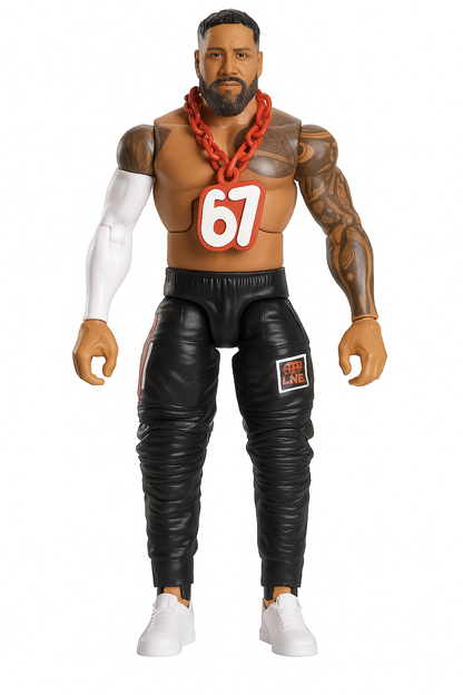 67 Hype Bing Necklace Compatible With WWE Wrestling Figure Accessory WWF AEW Red
