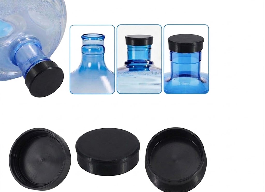 55mm Food Safe Screw Cap Lid for 5 Gallon & 3 Gallon Water Jugs - Replacement Cap for Stackable Storage Containers, Food Grade BPA Free