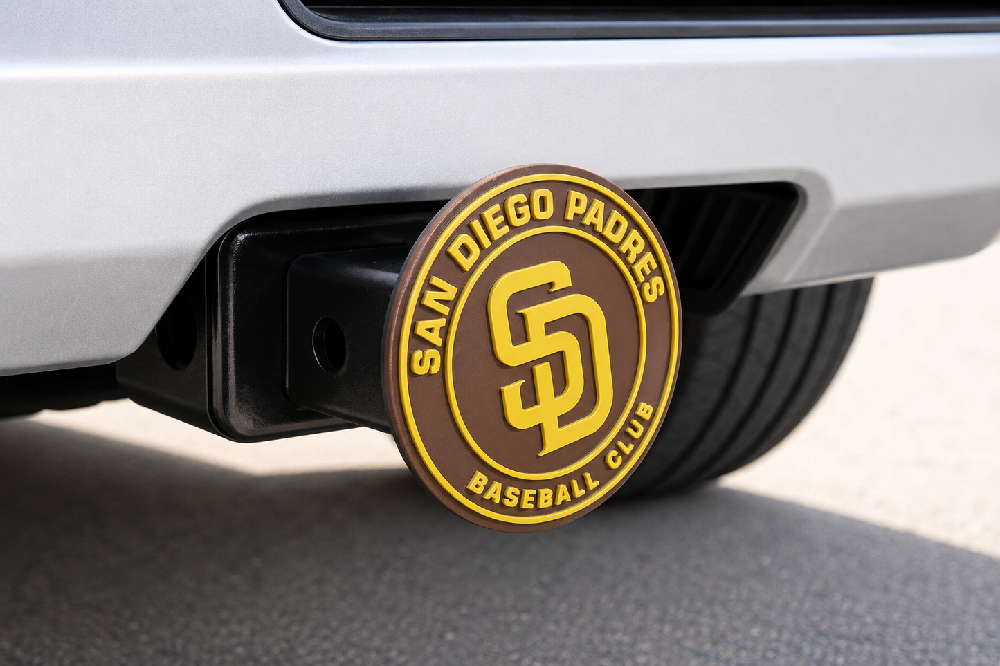 San Diego Padres Baseball Trailer Hitch Receiver Cover Tow Towing Plug Cap 2"