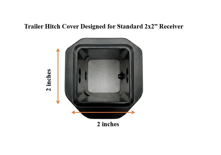 Dodge RAM 2" Tow Hitch Cover Plug Cap - RAM Emblem Receiver Plug for 1500 2500 3500 Trucks, Matte Black Cover for 2 Inch Receiver Hitch Tube