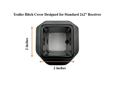 Dodge RAM 2" Tow Hitch Cover Plug Cap - RAM Emblem Receiver Plug for 1500 2500 3500 Trucks, Matte Black Cover for 2 Inch Receiver Hitch Tube