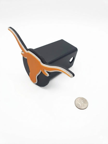 Orange UT University of Texas Longhorns Cover Plug Cap Tow Hitch 2" Receiver Ford Chevy Dodge Jeep Ram Nissan Honda College Sports