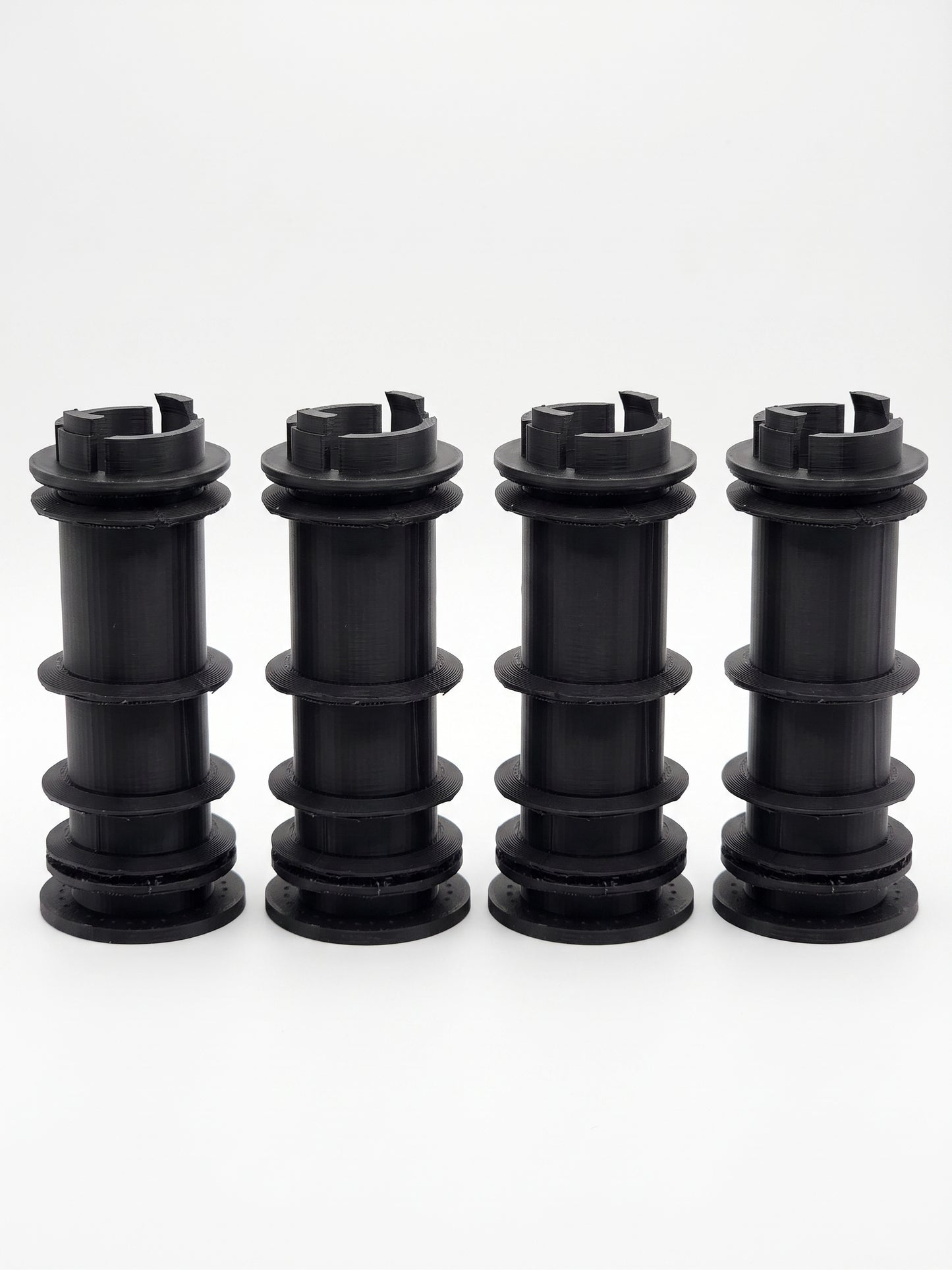 4-Pack Douglas 238B Plastic Swivel Chair Stool Insert Bushing 2-1/16" x 2-3/8" x 4" Black Replacement Sleeve Part