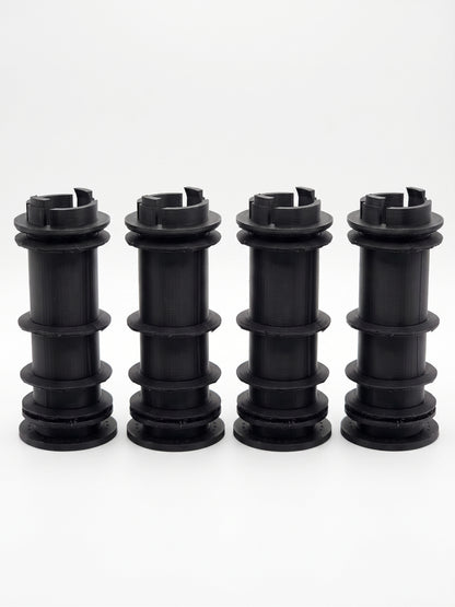 4-Pack Douglas 238B Plastic Swivel Chair Stool Insert Bushing 2-1/16" x 2-3/8" x 4" Black Replacement Sleeve Part