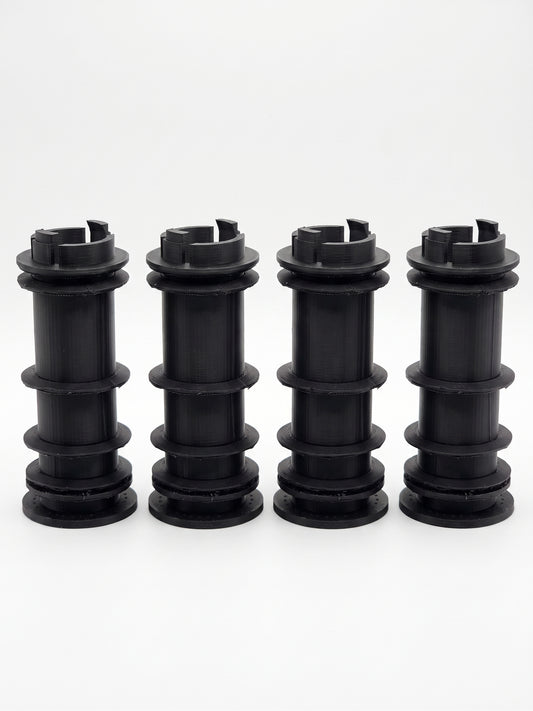 4-Pack Douglas 238B Plastic Swivel Chair Stool Insert Bushing 2-1/16" x 2-3/8" x 4" Black Replacement Sleeve Part (Copy)