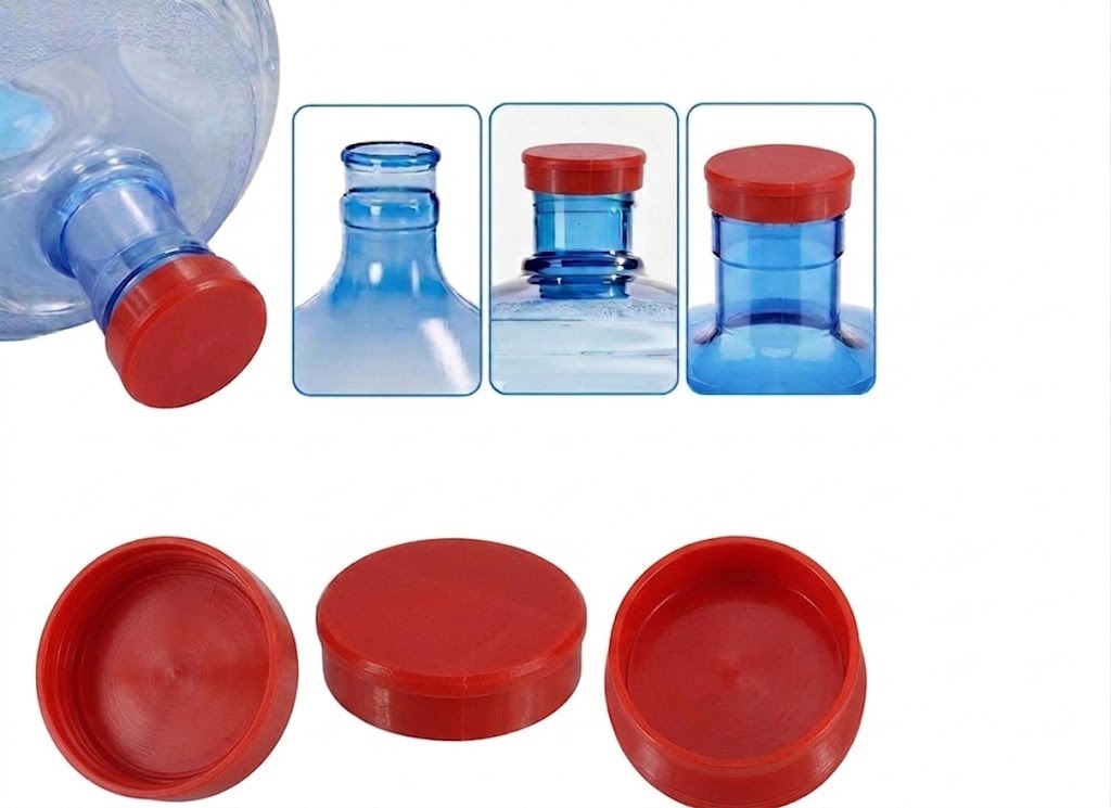 55mm Food Safe Screw Cap Lid for 5 Gallon & 3 Gallon Water Jugs - Replacement Cap for Stackable Storage Containers, Food Grade BPA Free