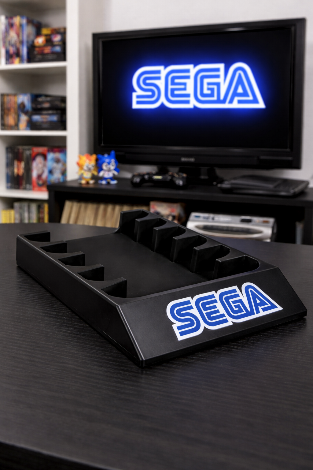 Sega Genesis Cartridge Holder Storage Tray Display Rack Organizer 6 Game Home