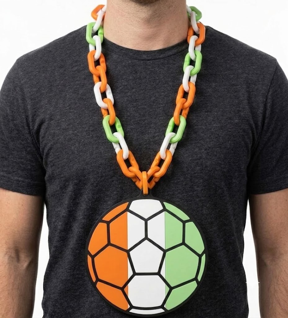 Ivory Coast Soccer FIFA World Cup Hype Chain – Football Les Éléphants Necklace